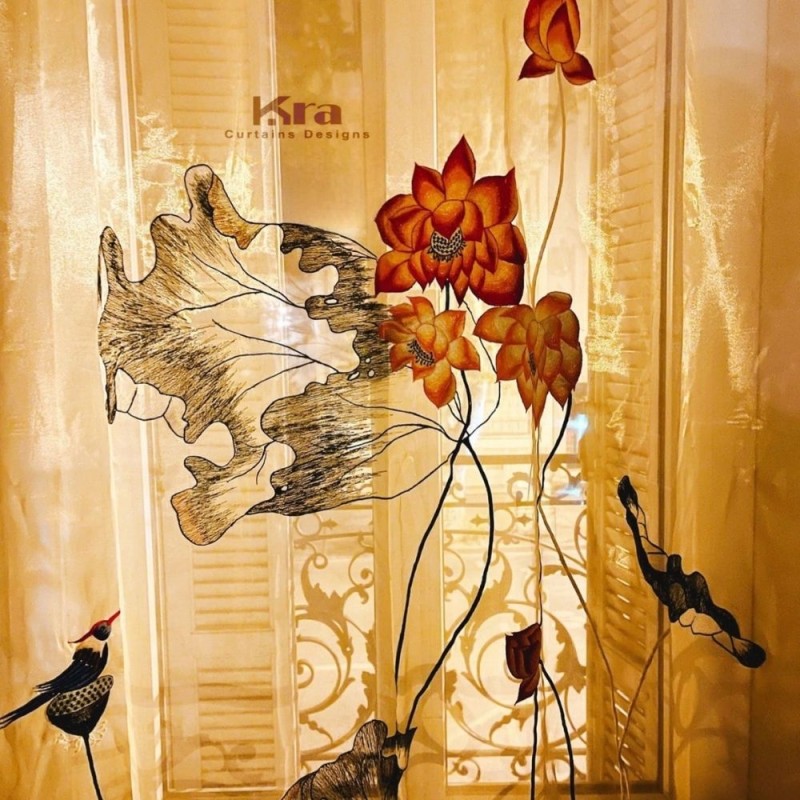 Rèm Thêu Tay Truyền Thống- Mã 03