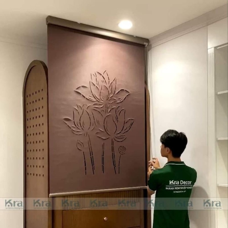 Rèm Ban Thờ Khắc Laser HQMã 03