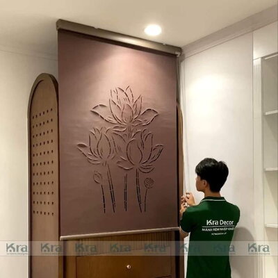 Rèm ban thờ khắc laze HQ-Mã 06