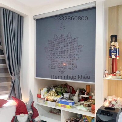 Rèm ban thờ  Khắc Laze Mã 09