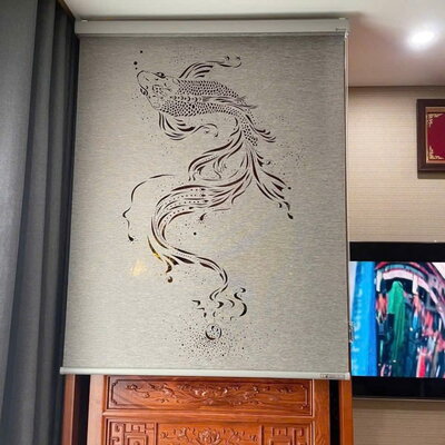 Rèm ban thờ khắc Laze Mã 13