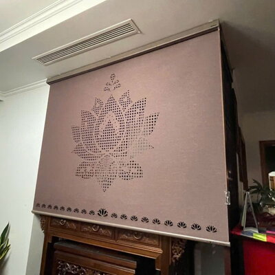 Rèm ban thờ khắc laze Mã 15