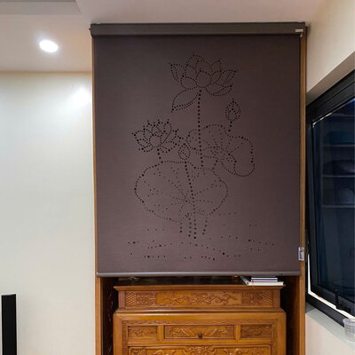 Rèm ban thờ khắc laze Mã 17