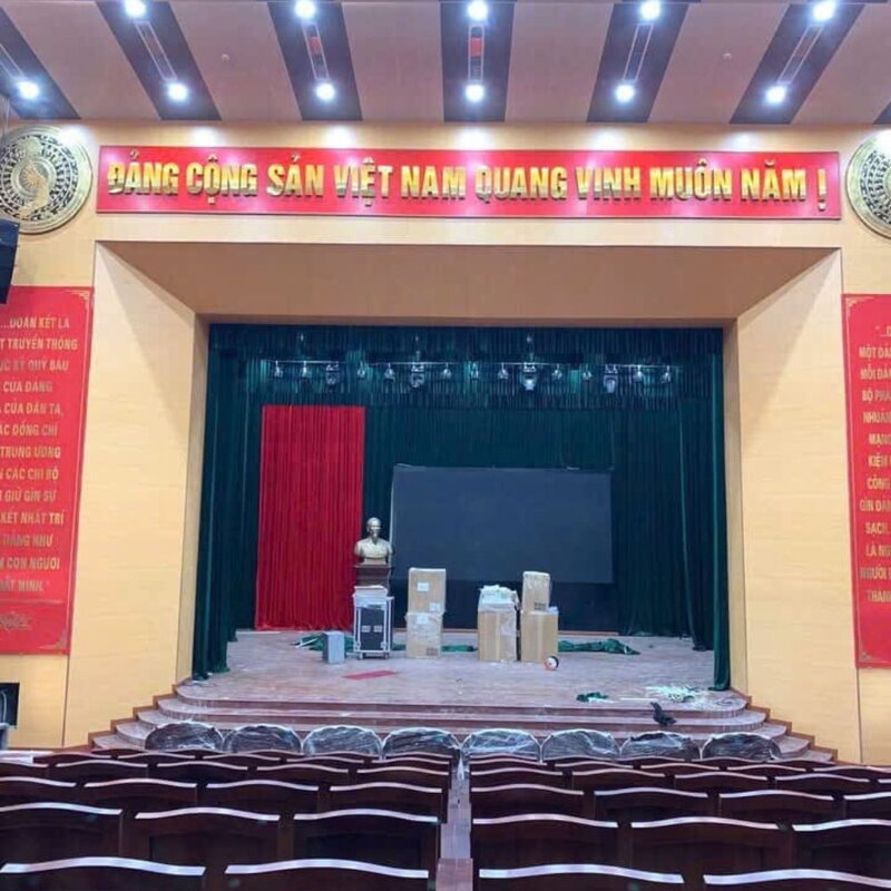 rèm phông SK 01 hội trường, sân khấu