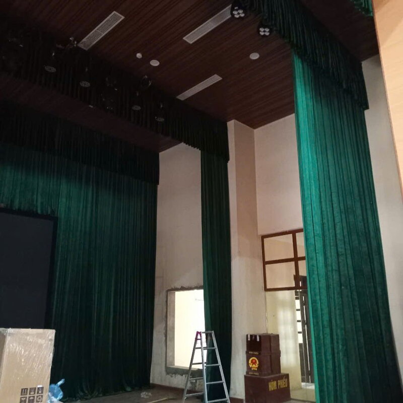 rèm phông SK 01 hội trường, sân khấu