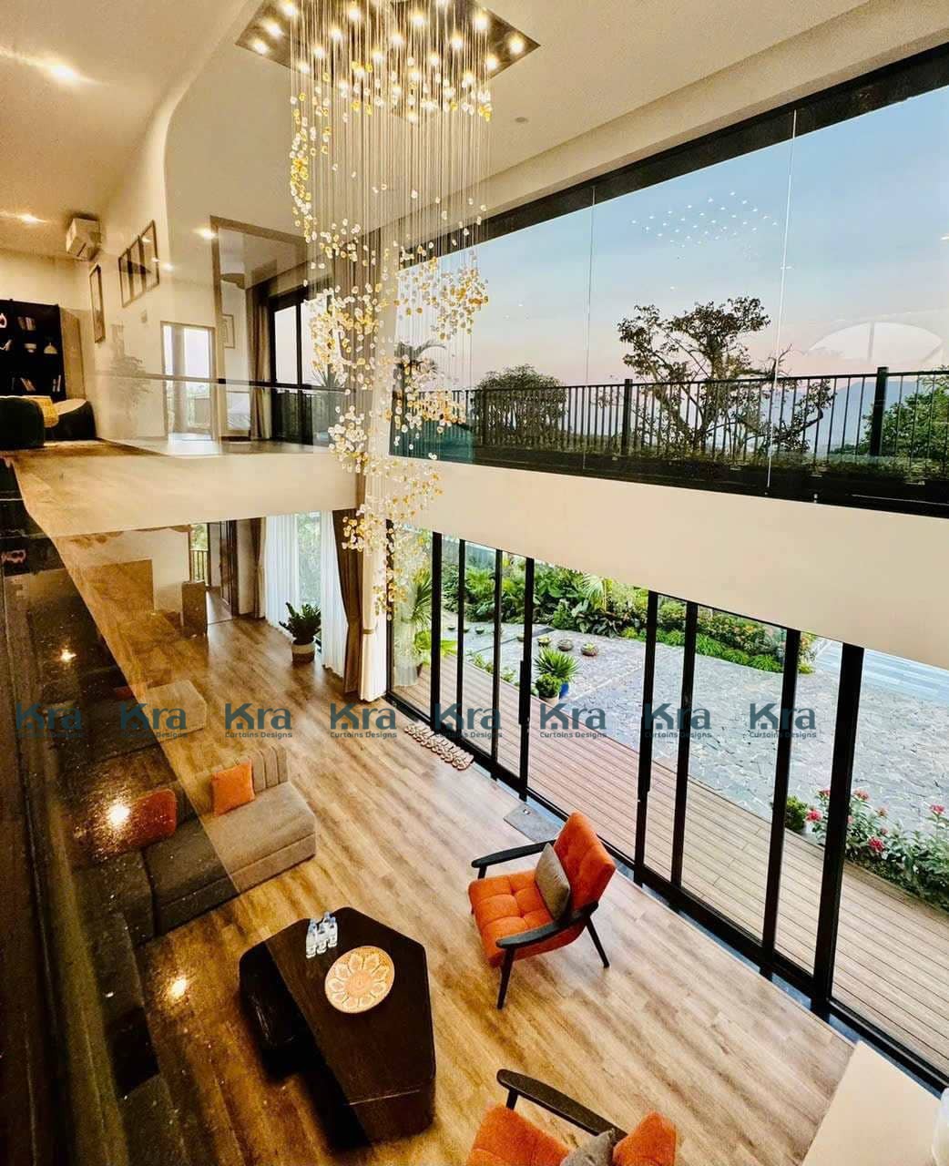 rèm cửa lắp tại La Hayla Villa