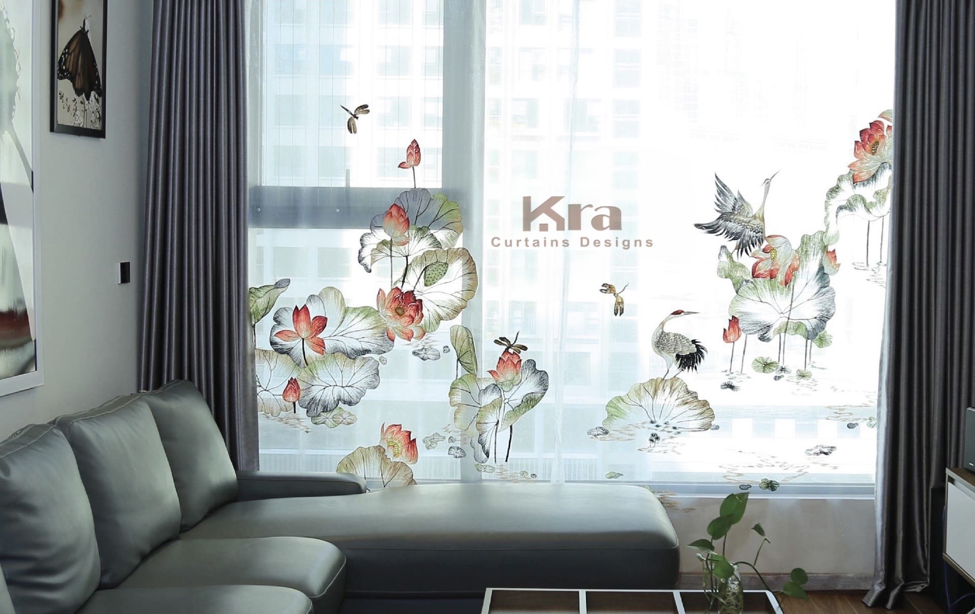 rèm thêu tay nghệ thuật