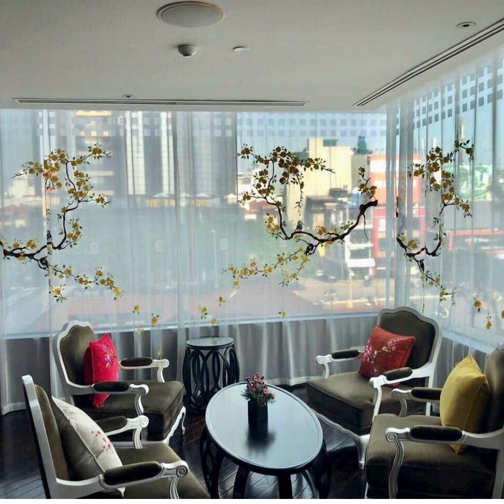 rèm thêu tay nghệ thuật