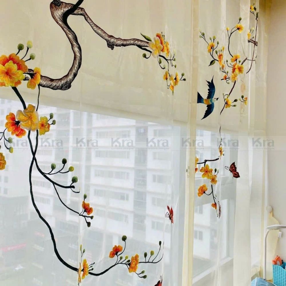 rèm thêu tay nghệ thuật